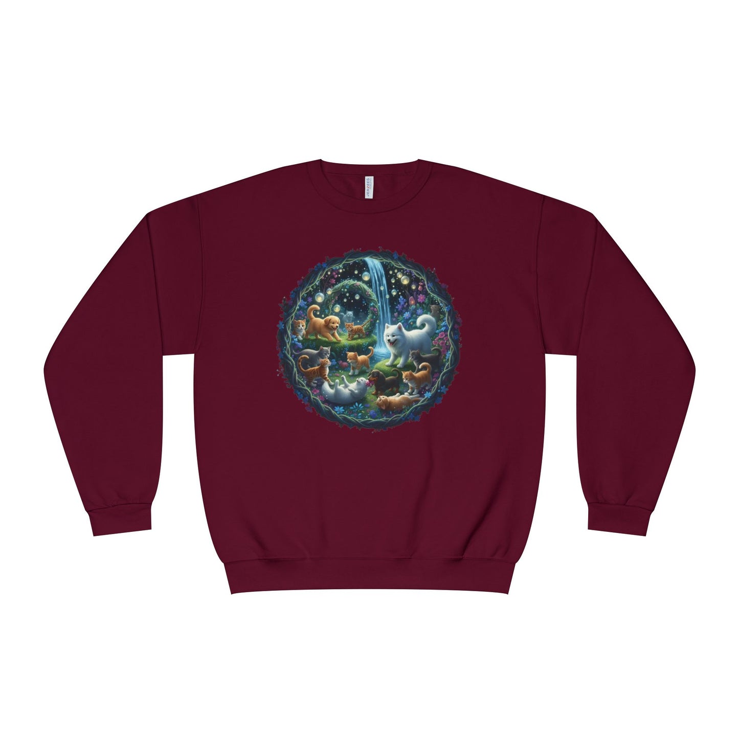 Cats & Dogs Happy Garden Unisex NuBlend Crewneck Sweatshirt style2