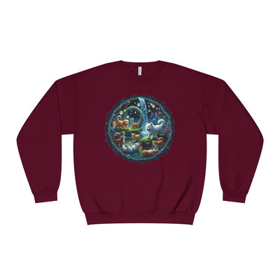 Cats & Dogs Happy Garden Unisex NuBlend® Crewneck Sweatshirt