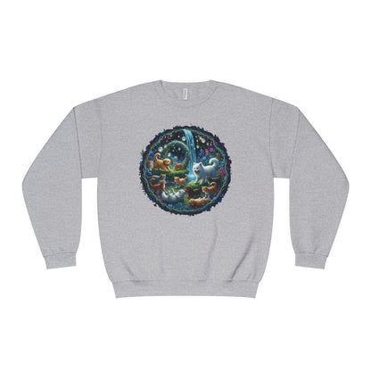 Cats & Dogs Happy Garden Unisex NuBlend Crewneck Sweatshirt style2