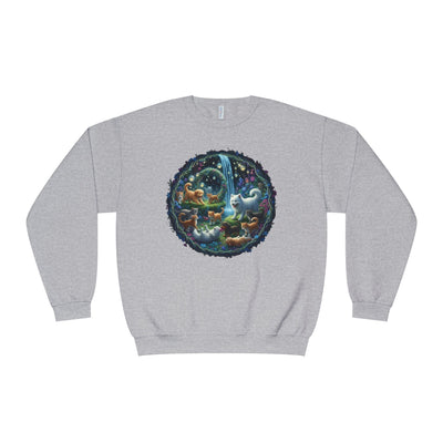 Cats & Dogs Happy Garden Unisex NuBlend® Crewneck Sweatshirt