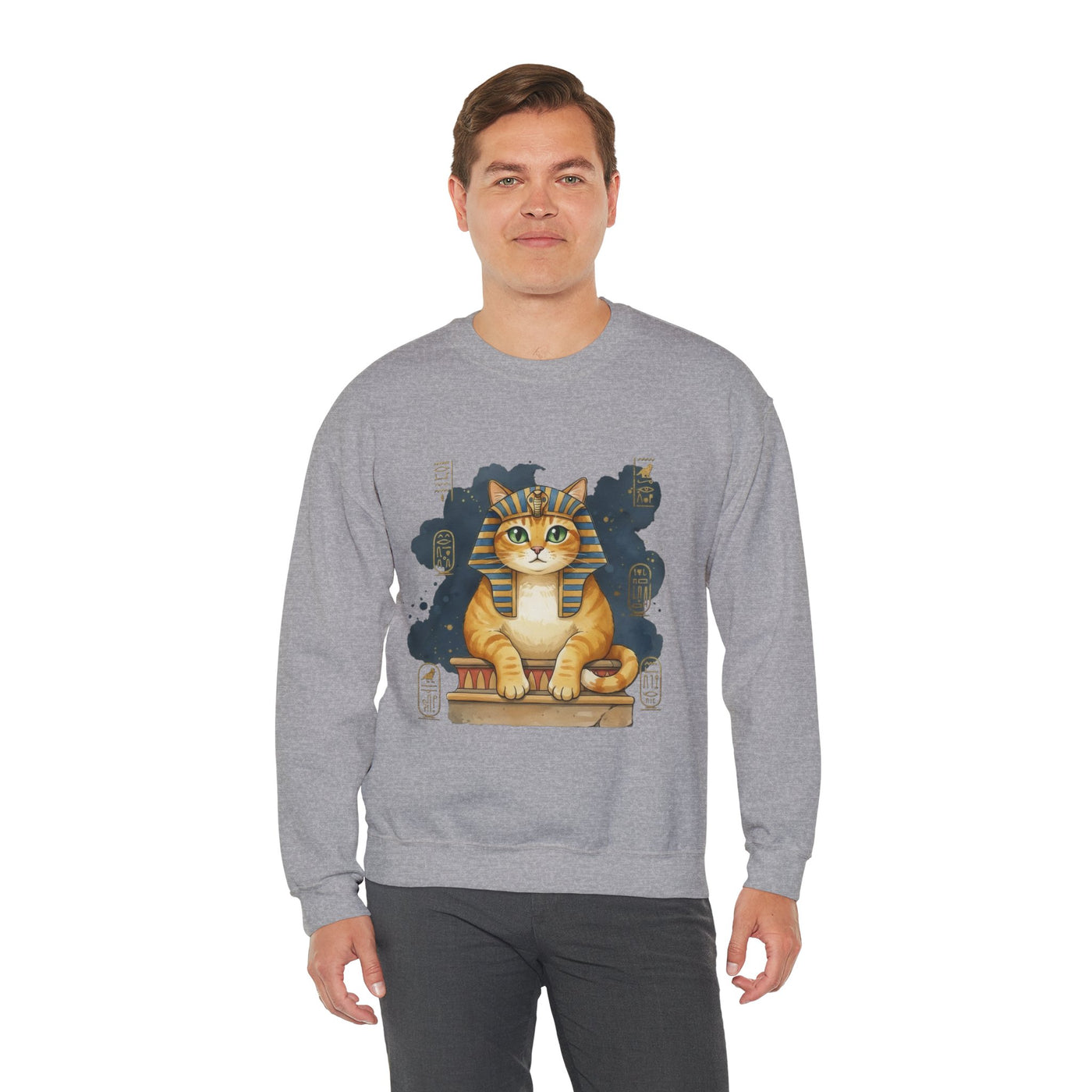 Watercolor painting style 9 Men & Women Cute Cat Pile Crewneck Sweatshirt