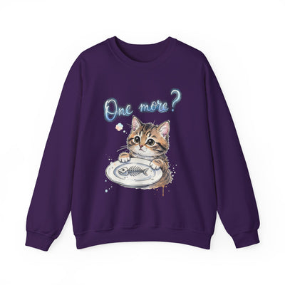 Watercolor painting style 3 Men & Women Cute Cat Pile Crewneck Sweatshirt
