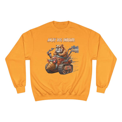 Angry Dog Onboard Graphic Champion Crewneck Sweatshirt style 2