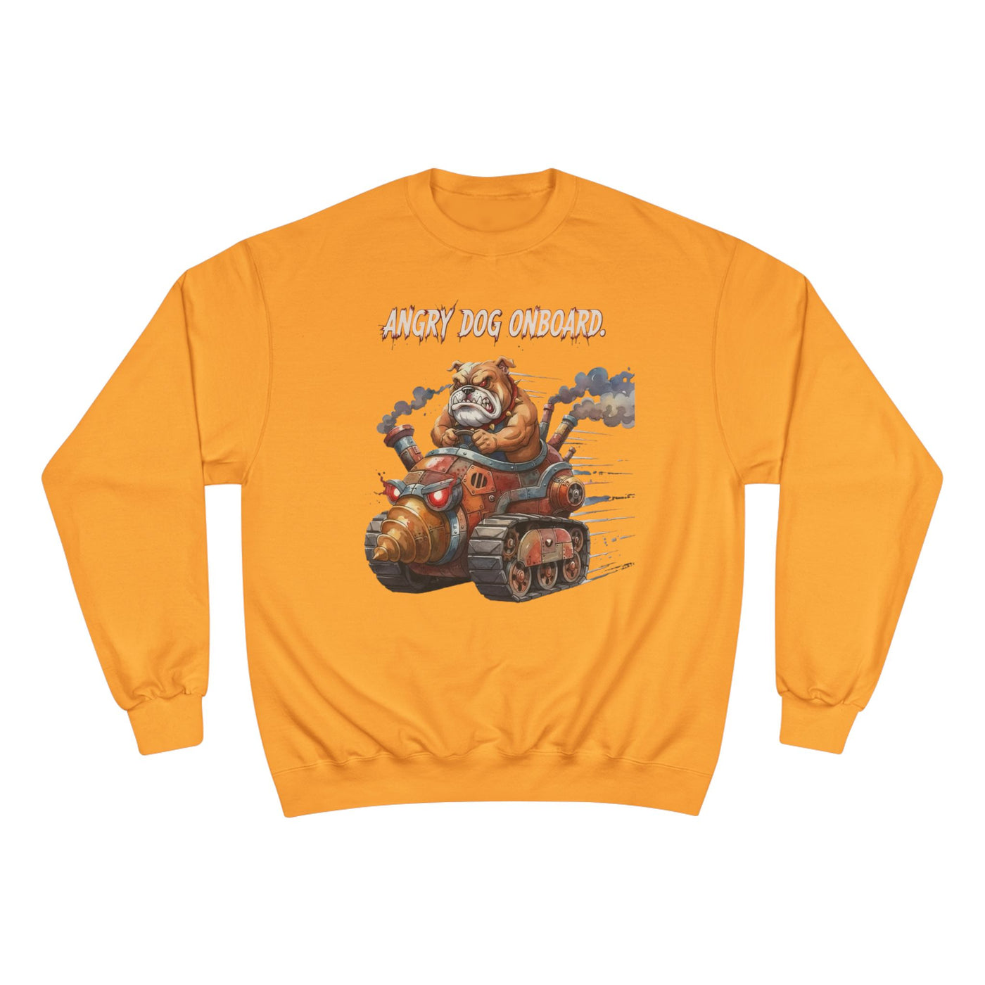 Angry Dog Onboard Graphic style 2 Champion Crewneck Sweatshirt for Gamers & Sci‑Fi Fans
