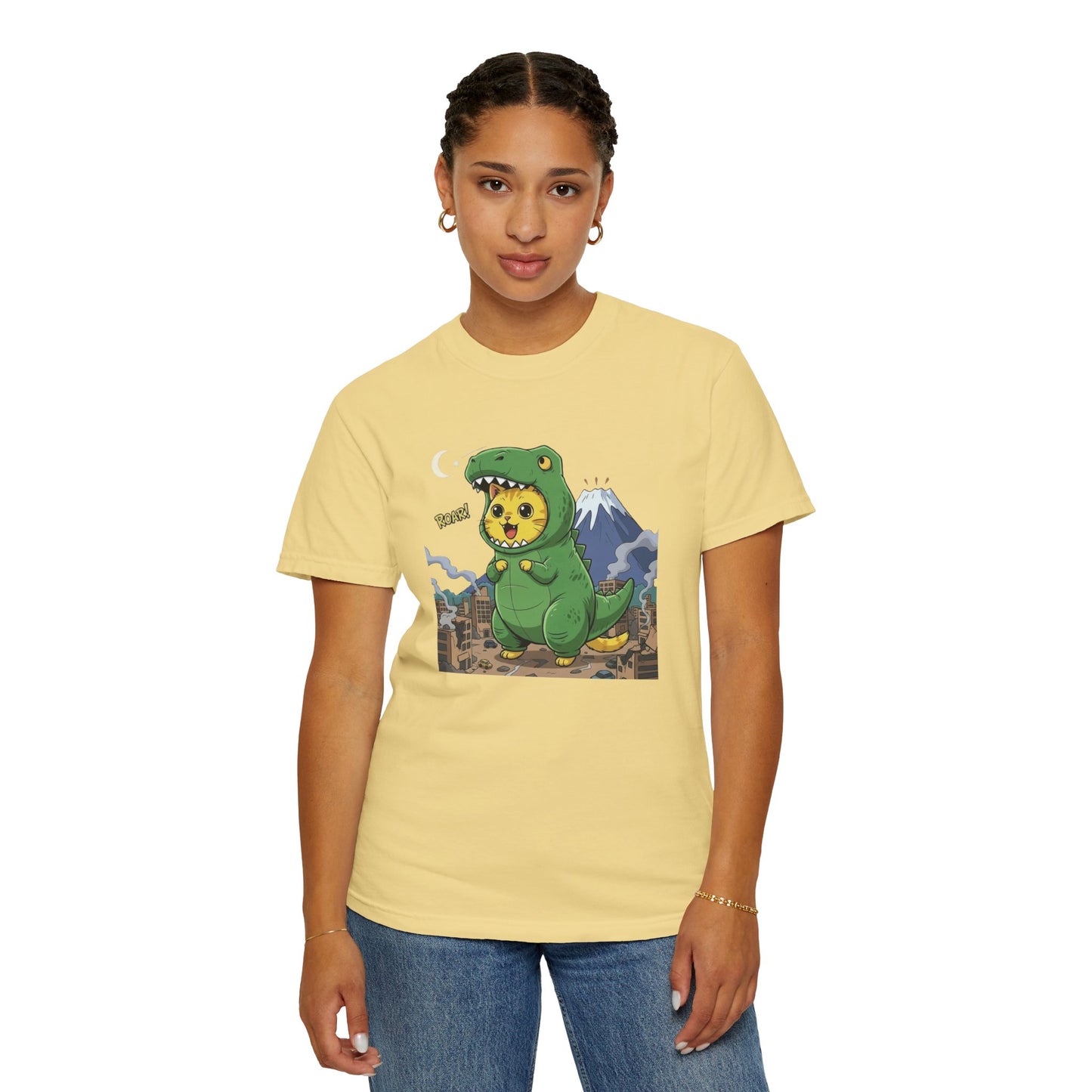 Cat cosplay Godzilla Funny Design Unisex T-Shirt style 1