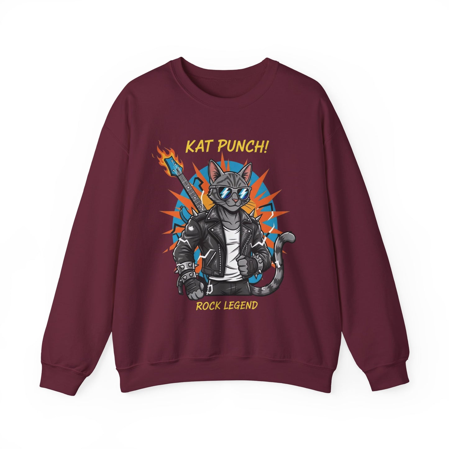 Cool Cat Unisex Heavy Blend Crewneck Sweatshirt style 1