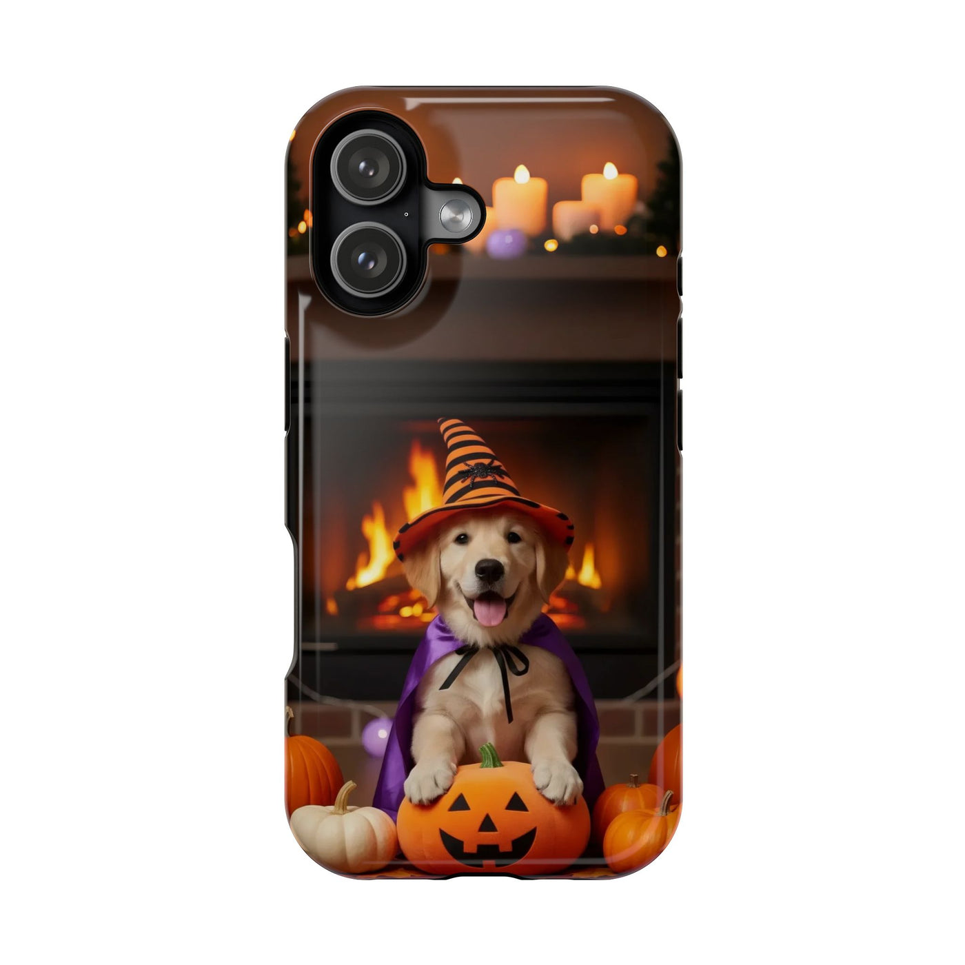 Halloween cute puppy photo style 1 Magnetic Impact-Resistant Phone Case, Cute Dog Design, Pet Owner Gift, Animal Lover Accessory, Birthday Gift for Dog Lovers