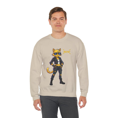 Cool Cat Unisex Heavy Blend Crewneck Sweatshirt style 4