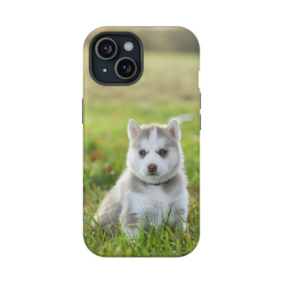 Magnetic Dog Case style 1 for Apple iPhone, Cute Puppy Phone Cover, Impact-Resistant Dog Lover Gift, Pet Protection Case, Animal-Themed Phone Accessory