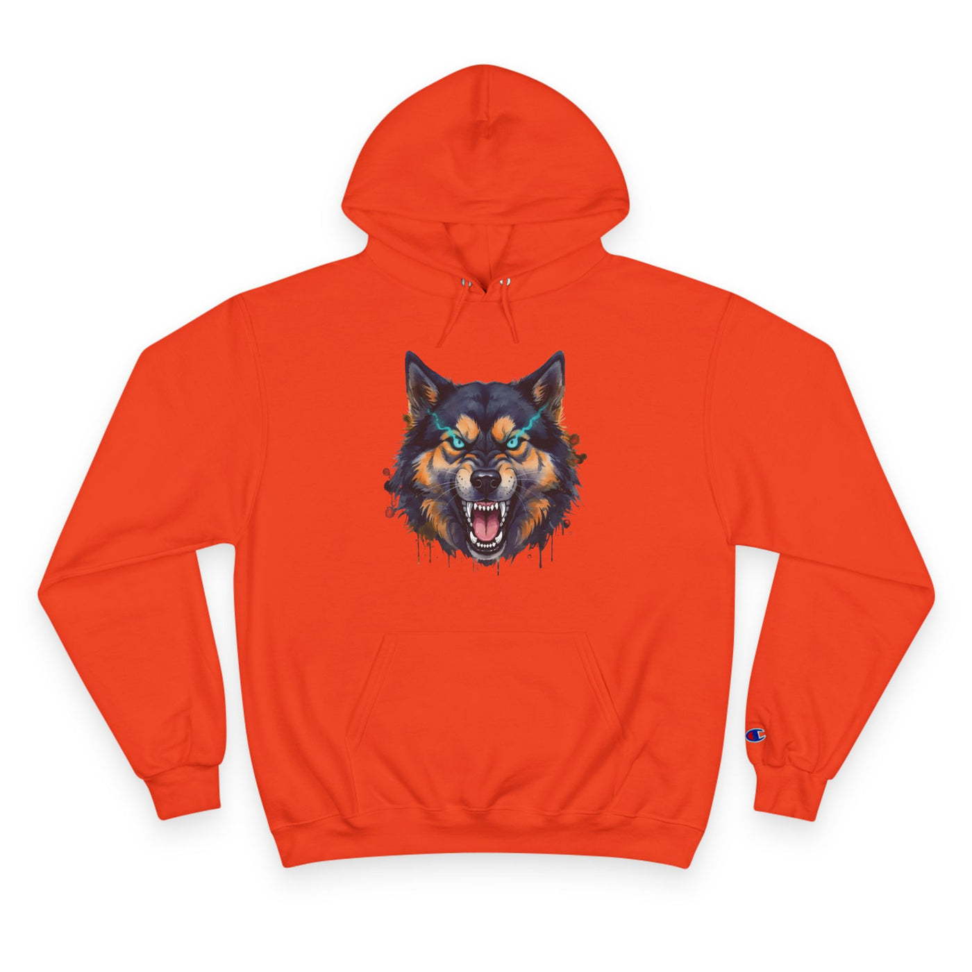 Angry Dog style 1 Men and Women Champion Hoodie