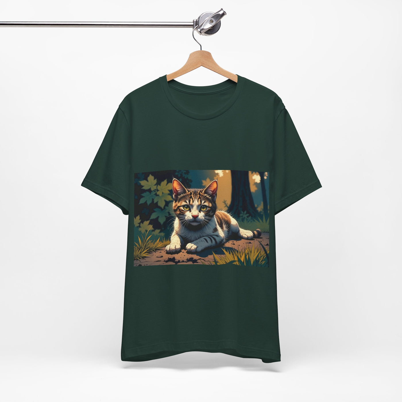 Cool Cat Graphic Tee style 2 - Unisex Jersey Short Sleeve Tee, Cat Lover Gift, Cute Cat T-Shirt, Casual Wear, Pet Owner Apparel