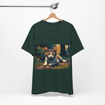 Cool Cat Graphic Tee style 2 - Unisex Jersey Short Sleeve Tee, Cat Lover Gift, Cute Cat T-Shirt, Casual Wear, Pet Owner Apparel