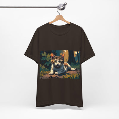 Cool Cat Graphic Tee style 2 - Unisex Jersey Short Sleeve Tee, Cat Lover Gift, Cute Cat T-Shirt, Casual Wear, Pet Owner Apparel