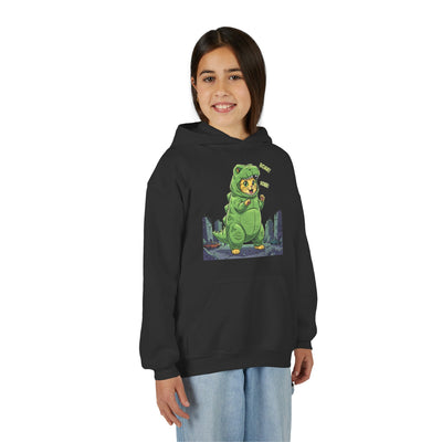 Cat cosplay Godzilla style 2 Unisex Kids Hoodie - Fun & Cozy Heavy Blend Sweatshirt with Cute Design