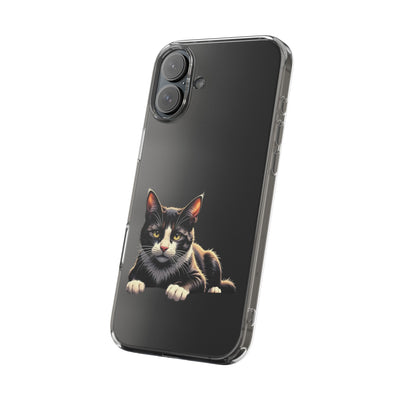 Cat Lover Impact-Resistant Clear Phone Case, Pet Gift, Durable Cat Design, Cute Phone Cover, Unique Cat Art, Animal Lover Accessory