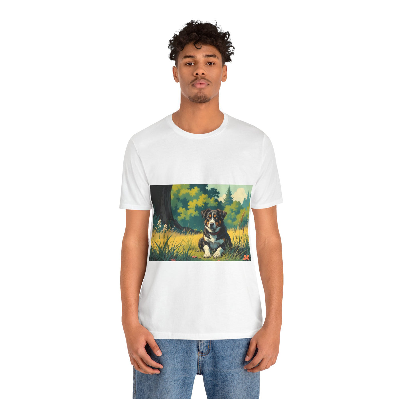 Adorable Dog comic style 2 Unisex Soft Tee | Cute Dog Lover's Shirt, Animal Graphic T-Shirt, Pet Themed Gift, Casual Wear