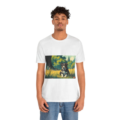 Adorable Dog comic style 2 Unisex Soft Tee | Cute Dog Lover's Shirt, Animal Graphic T-Shirt, Pet Themed Gift, Casual Wear