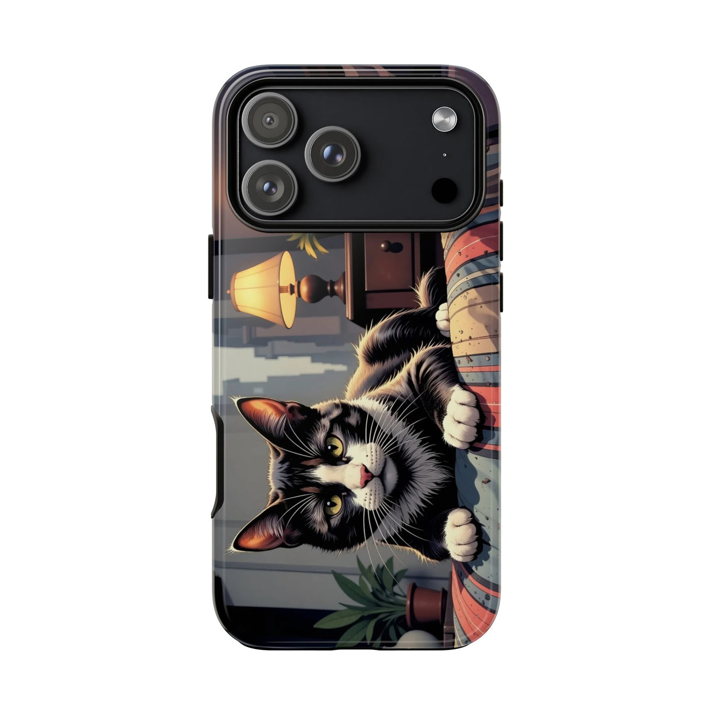 Cat on the bed - Tough Phone Case for Apple iPhone & Samsung Galaxy, Cute Pet Accessories, Gift for Cat Lovers