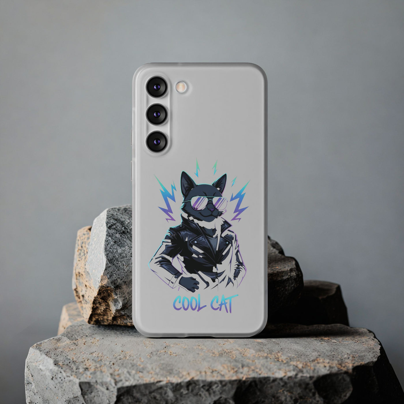 Cool Cat Anime style Flexi Case for Cat Lovers