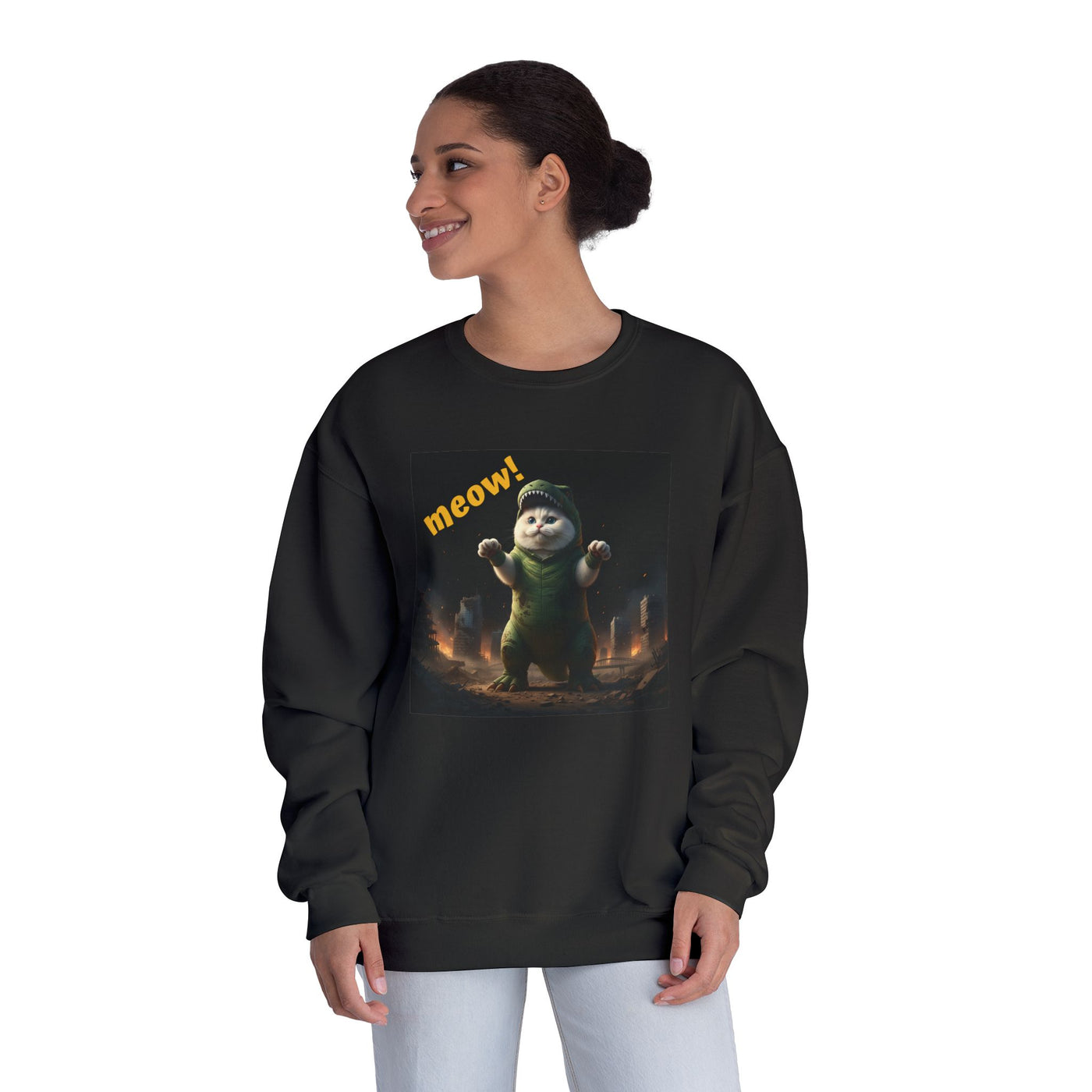Cat-zilla style 1 Unisex NuBlend® Crewneck Sweatshirt