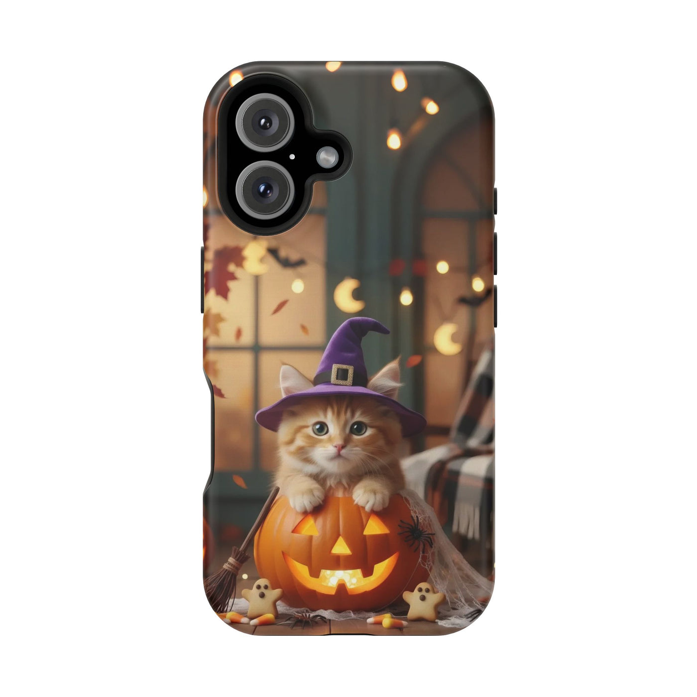 Halloween cute kitten photo style 1 Magnetic Phone Case, Cat Lover Gift, Impact-Resistant iPhone Case, Funny Pet Accessory, Unique Animal Design