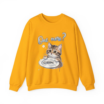 Watercolor painting style 3 Men & Women Cute Cat Pile Crewneck Sweatshirt