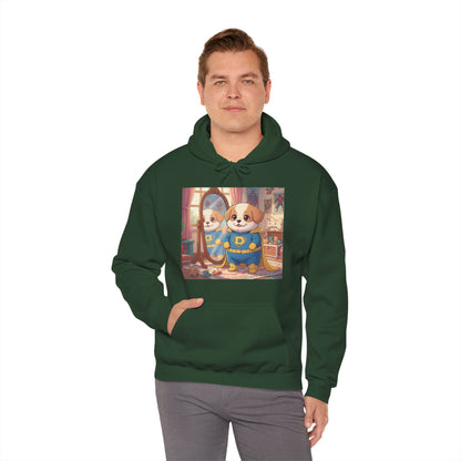 Dog cosplay Superman Funny Design Unisex Hoodie style 2