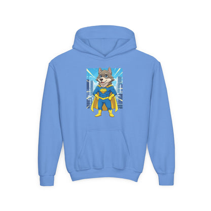Dog cosplay Superman Funny Design Unisex Kids Hoodie style 1