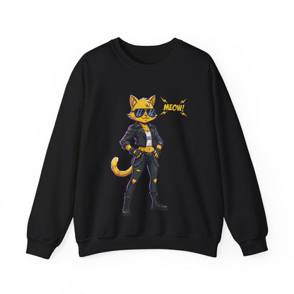 Cool Cat Unisex Heavy Blend Crewneck Sweatshirt style 4