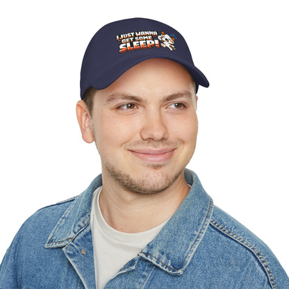 I Just Wanna Get Some Sleep Pixel Cat Low Profile Cap Hat