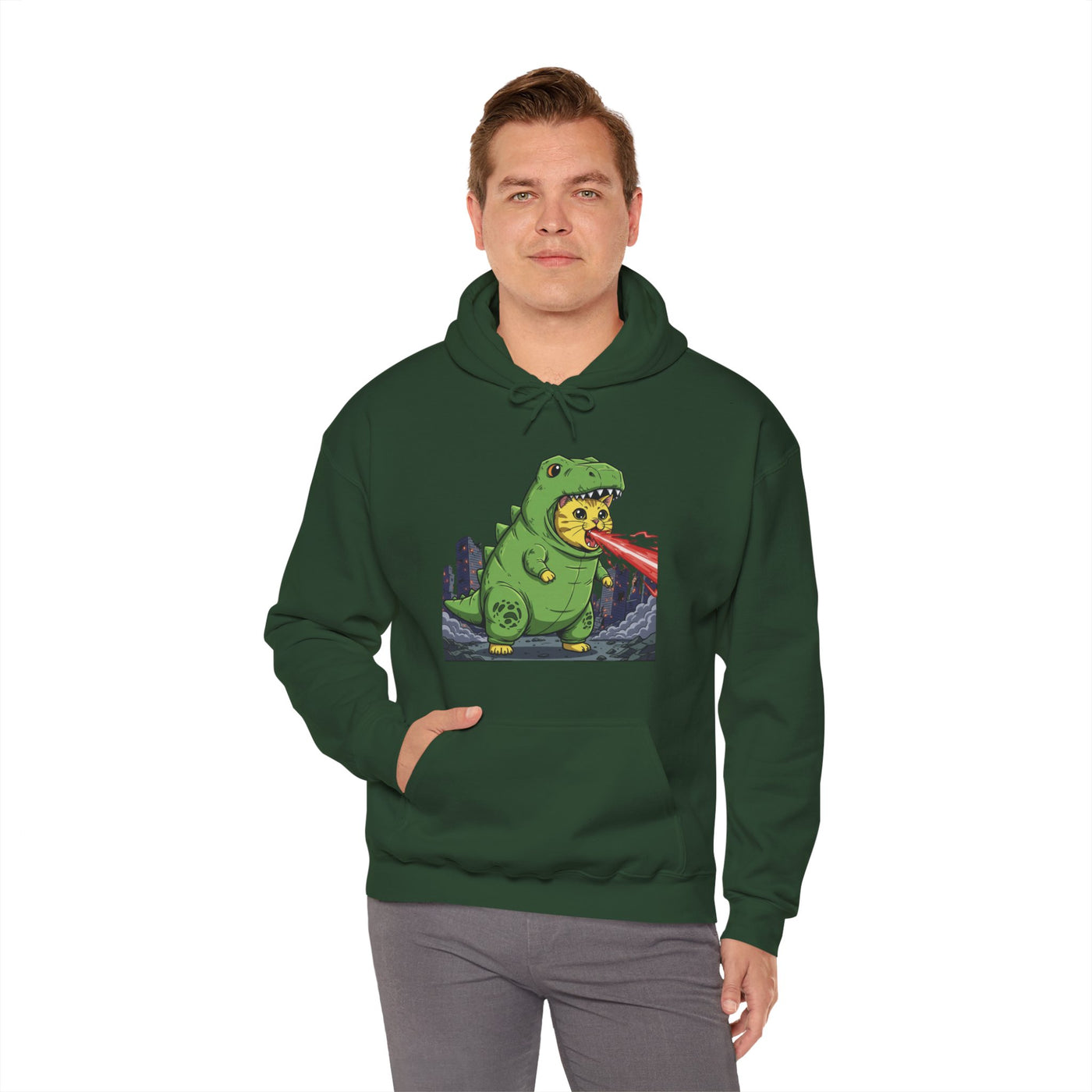 Cat cosplay Godzilla style 4 Unisex Hoodie - Fun & Playful Design