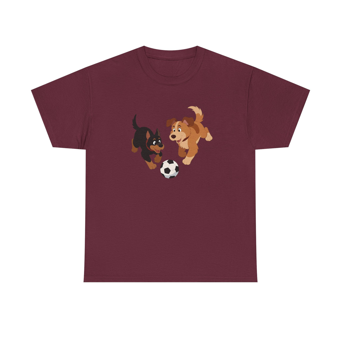 Playful Puppy Soccer Unisex Tee - Cute Dog T-Shirt for Pet Lovers, Dog Owners, Sports Enthusiasts, Gifts for Animal Lovers, Casual Everyday Wear