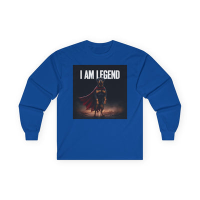 I Am Legend Dog Unisex Long Sleeve Tee - Stylish Graphic Shirt for Superhero Fans