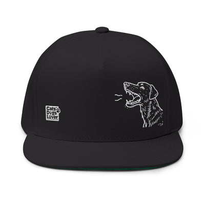 Stylish Dog Lover Flat Bill Cap style 1, Embroidered Hat for Pet Lovers, Dog Mom/Dad Gift, Casual Attire Accessory, Unique Cap for Everyday Wear