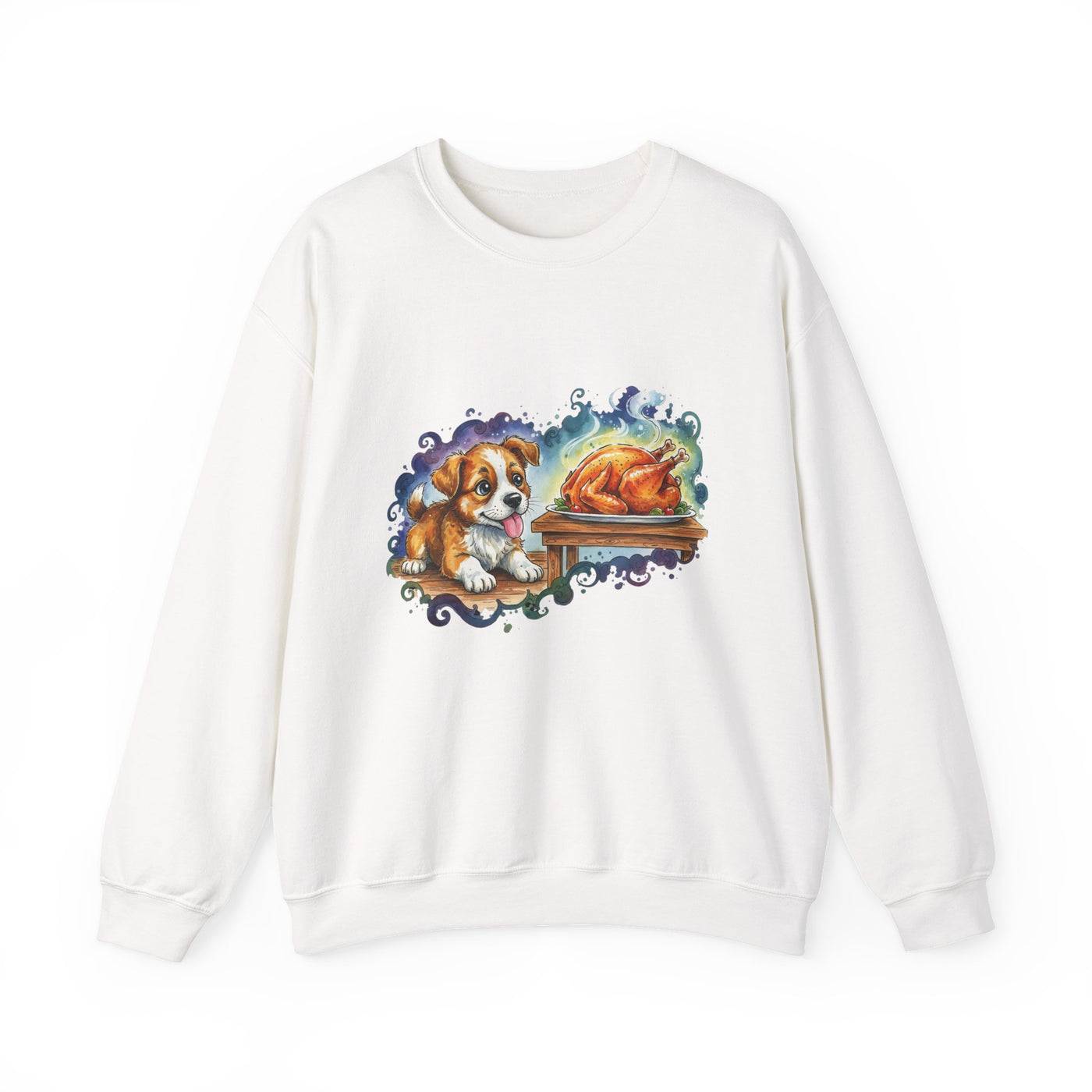 Watercolor painting style 6 Men & Women Cute Cat Pile Crewneck Sweatshirt