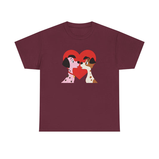 Dogs in Love Unisex Tee - Cute Dog T-Shirt for Pet Lovers, Dog Owners, Sports Enthusiasts, Gifts for Animal Lovers, Casual Everyday Wear