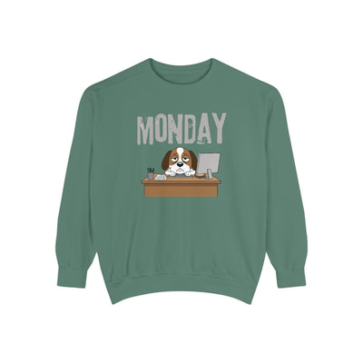 Monday Face Dog Stares Blankly Unisex Crewneck Sweatshirt style 6