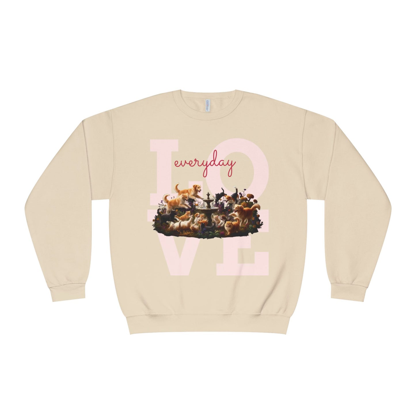 Love Everyday Cats & Dogs Unisex NuBlend Crewneck Sweatshirt