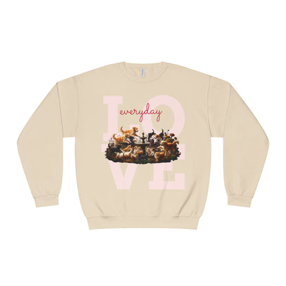 Love Everyday Cats & Dogs Unisex NuBlend Crewneck Sweatshirt