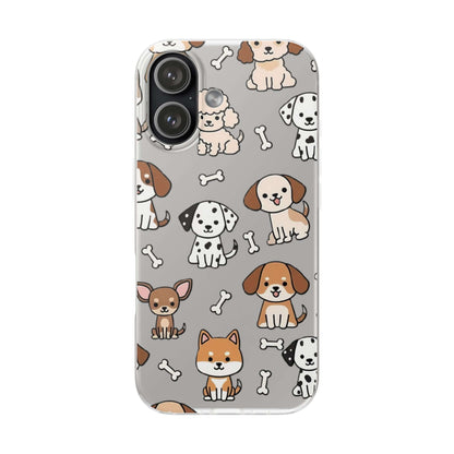 Funny Cute Dog Pattern iPhone 15 16 17 series Flexi Case