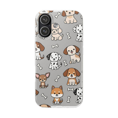 Funny Cute Dog Pattern iPhone 15 / 16 / 17 series Flexi Case