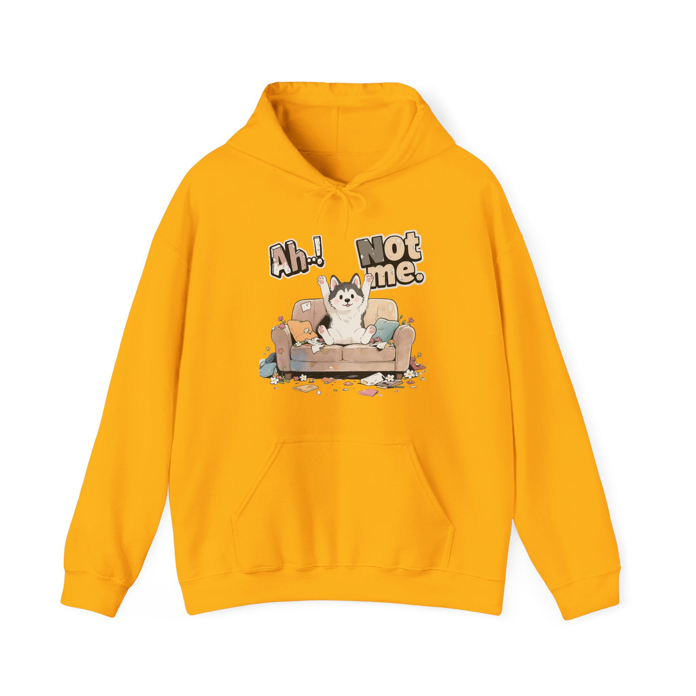Ah! Not Me. Cute Husky Unisex Pullover Hoodie for Dog Lover