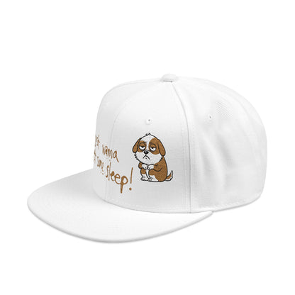 I just wanna get some sleep Embroidered Cute Puppy Snapback Hat