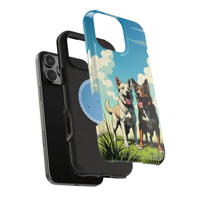 Dog Lovers' Magnetic Impact-Resistant Phone Case comic style 1, Cute Dog Design, Pet Owner Gift, Animal Lover Accessory, Birthday Gift for Dog Lovers