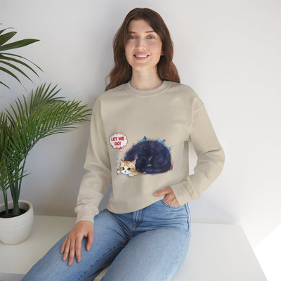 Watercolor painting style 1 Men & Women Cute Cat Pile Crewneck Sweatshirt