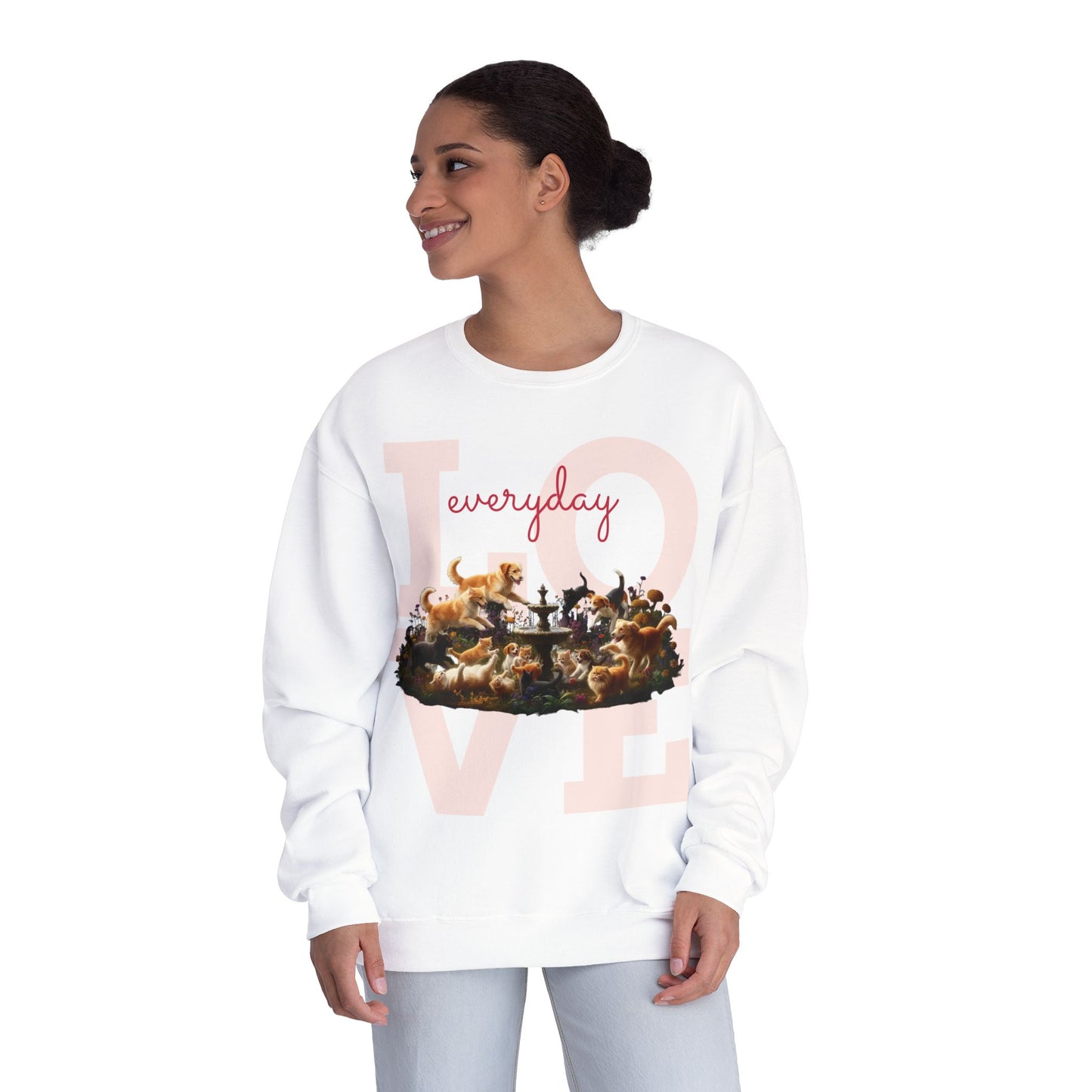 Love Everyday Cats & Dogs Unisex NuBlend Crewneck Sweatshirt