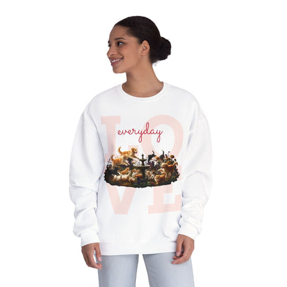 Love Everyday Cats & Dogs Unisex NuBlend Crewneck Sweatshirt