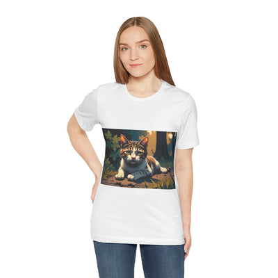 Cool Cat Graphic Tee style 2 - Unisex Jersey Short Sleeve Tee, Cat Lover Gift, Cute Cat T-Shirt, Casual Wear, Pet Owner Apparel