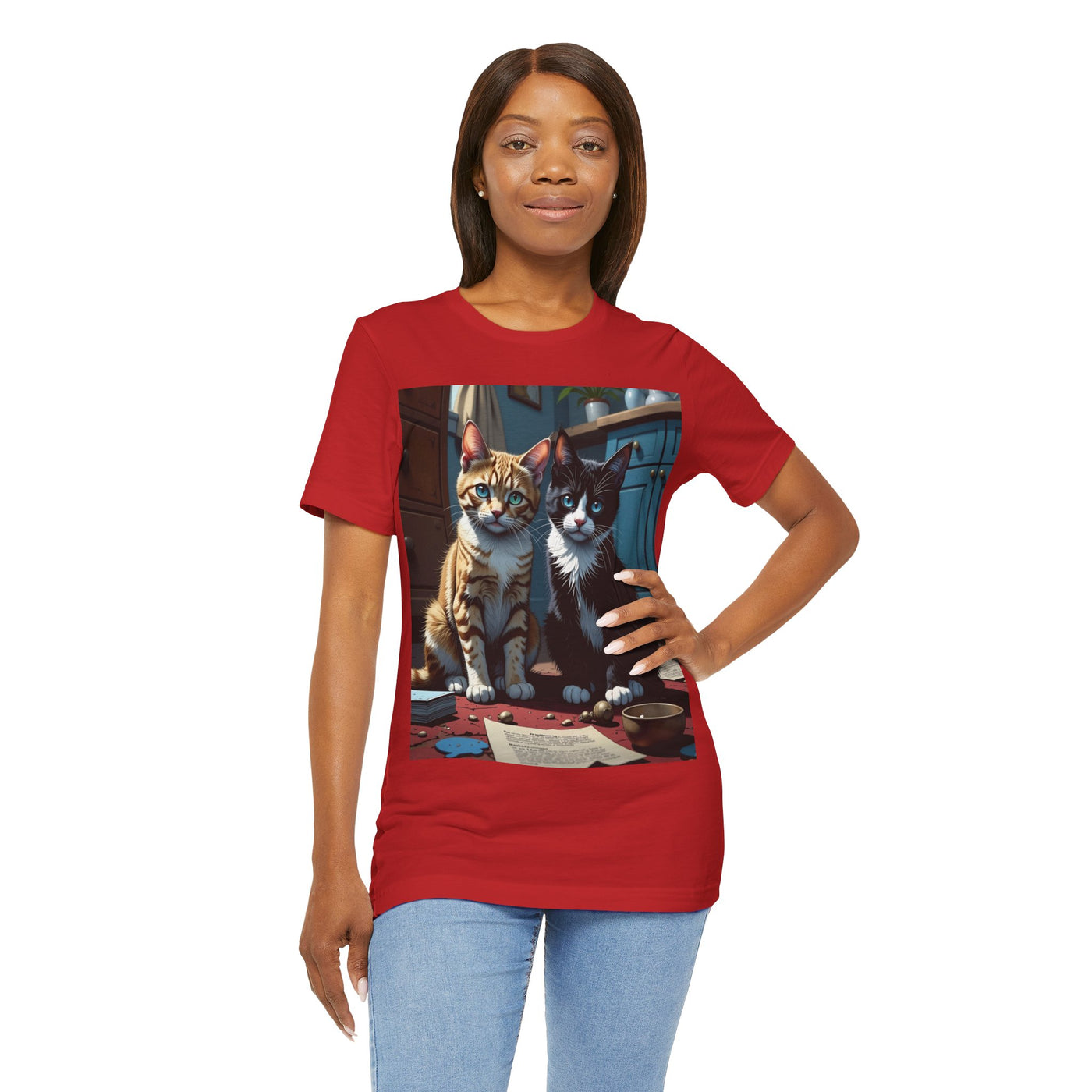 Adorable Cat Lovers Tee style 1- Cute Cat Graphic Tee, Pet Lover Gift, Animal T-Shirt, Birthdays, Cat Enthusiasts, Everyday Wear