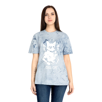White Cool Cat Unisex T-Shirt - Vibrant Graphic Tee, Gift for Cat Lovers, Casual Wear, Streetwear, Unique Style